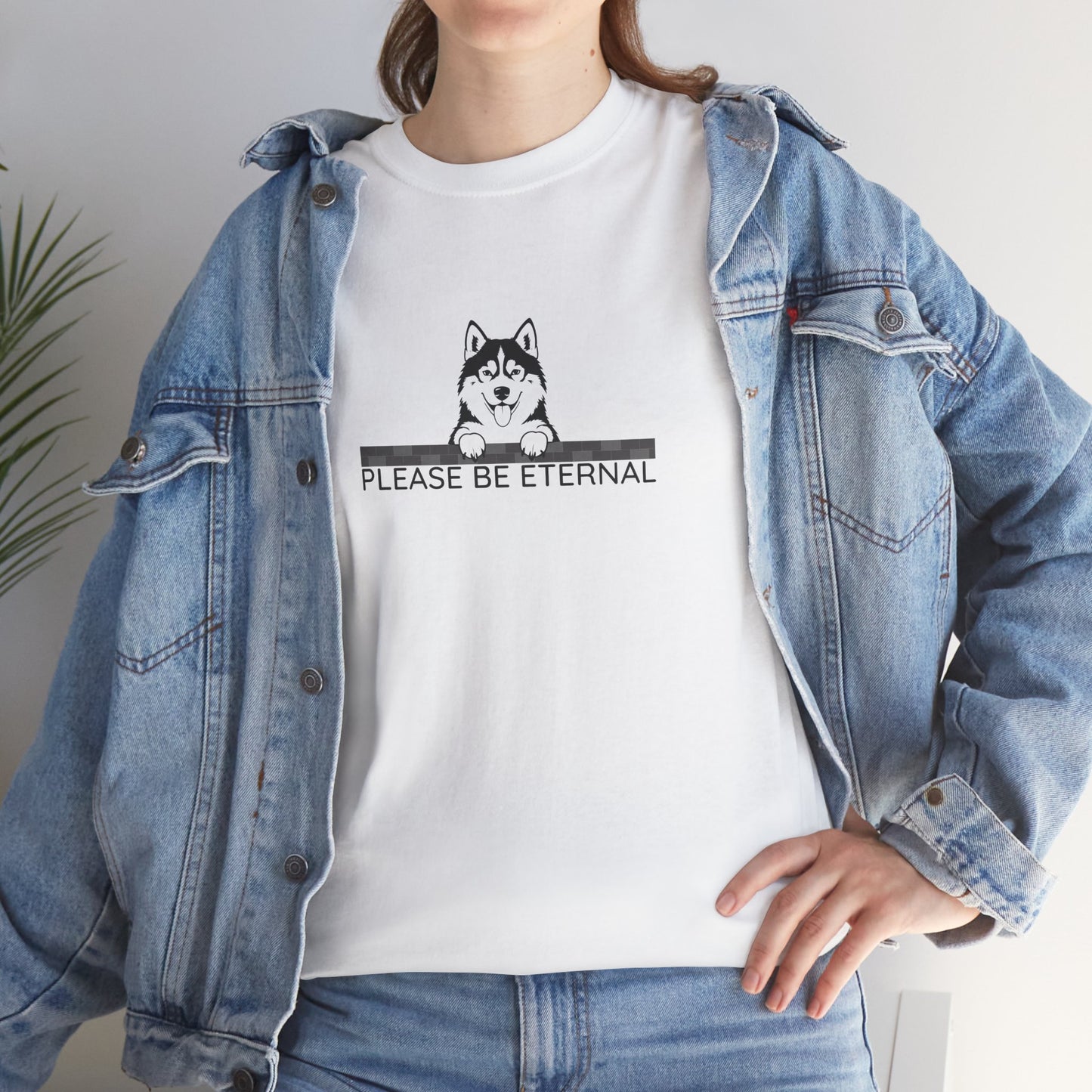 Unisex Heavy Cotton Tee, Eternal Husky