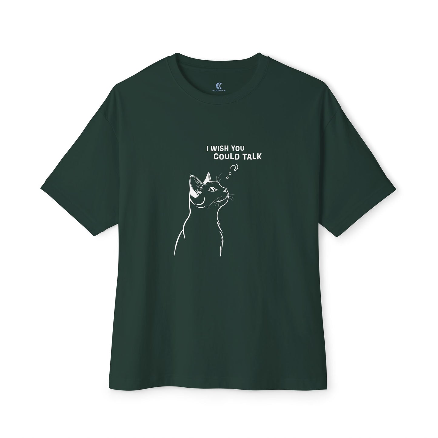 Unisex Oversized Boxy Tee, Cat Wish