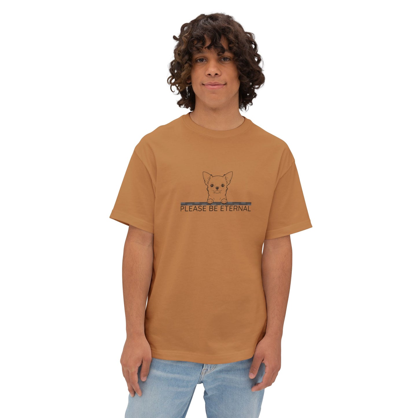 Unisex Oversized Boxy Tee, Eternal Chihuahua