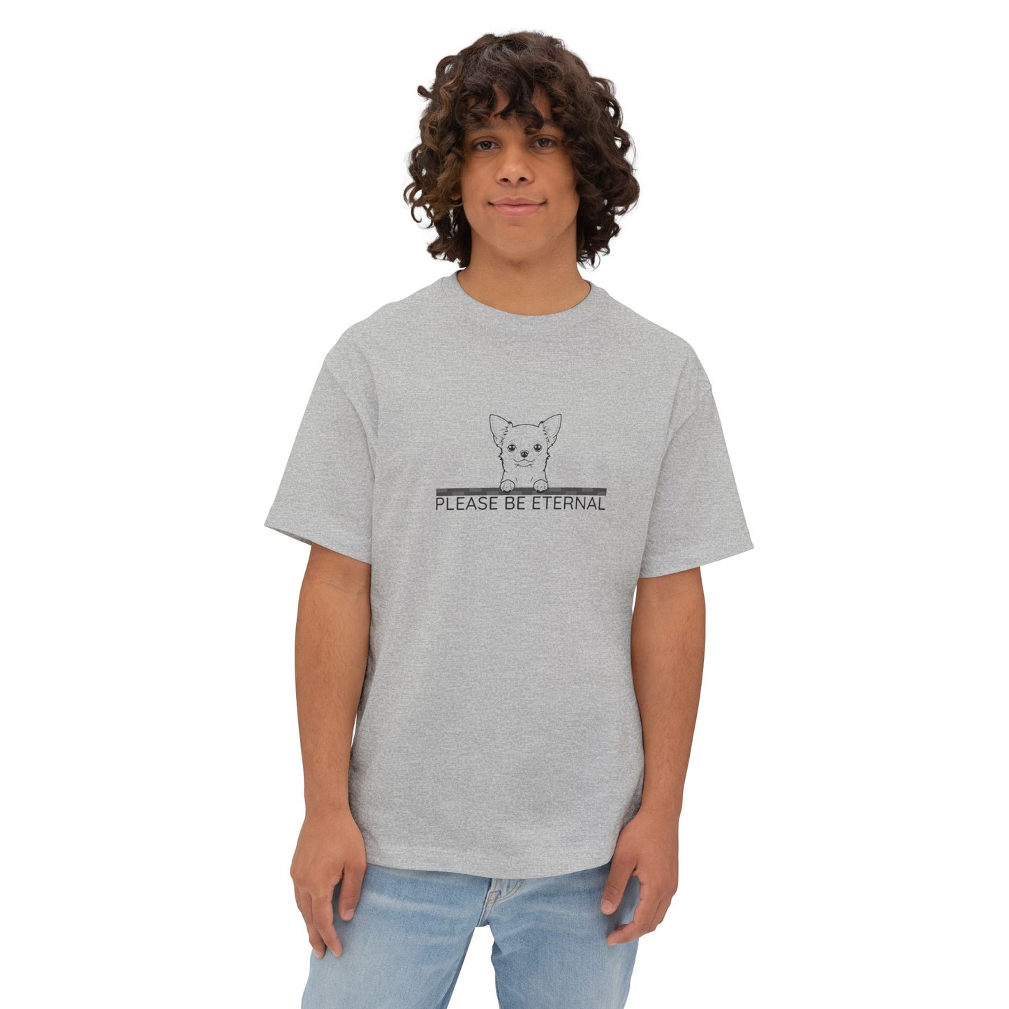 Unisex Oversized Boxy Tee, Eternal Chihuahua