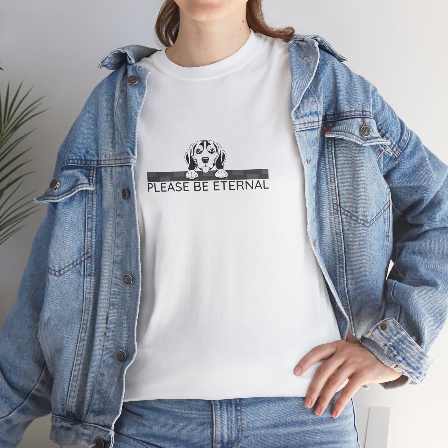 Unisex Heavy Cotton Tee, Eternal Beagle