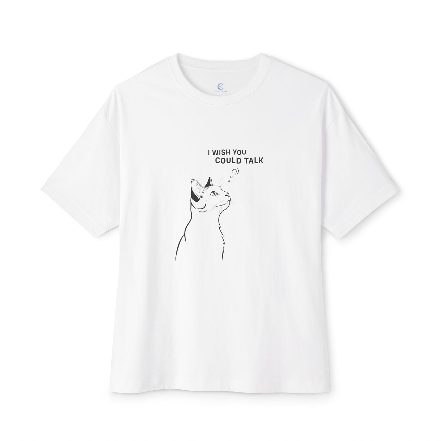 Unisex Oversized Boxy Tee, Cat Wish