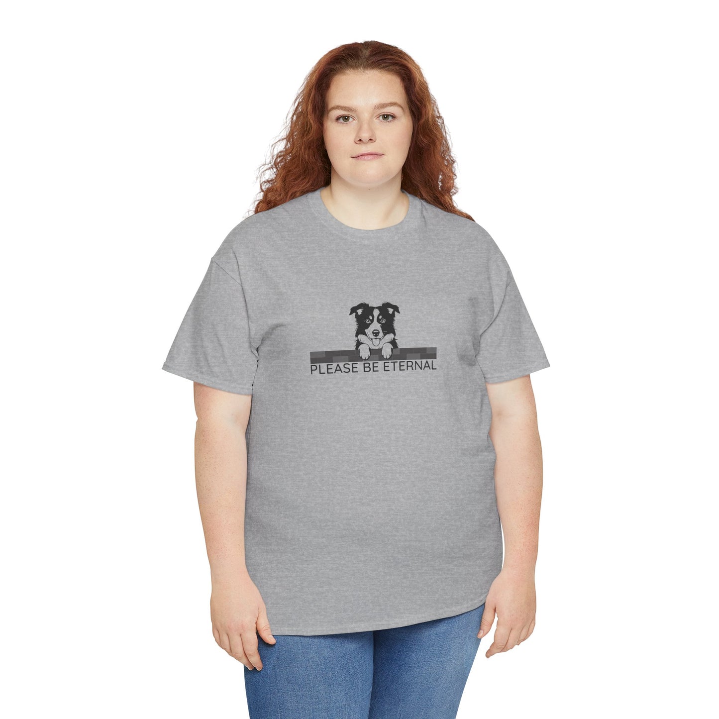 Unisex Heavy Cotton Tee, Eternal Collie