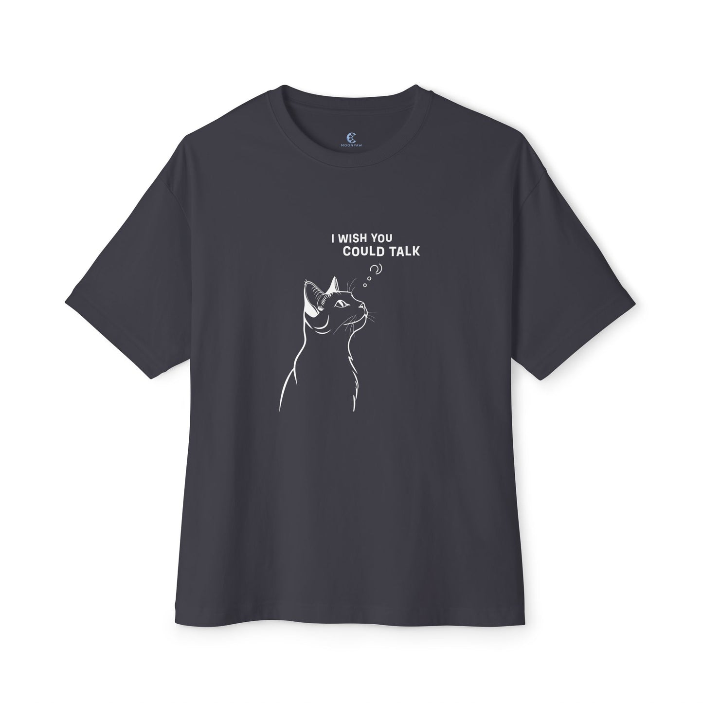 Unisex Oversized Boxy Tee, Cat Wish