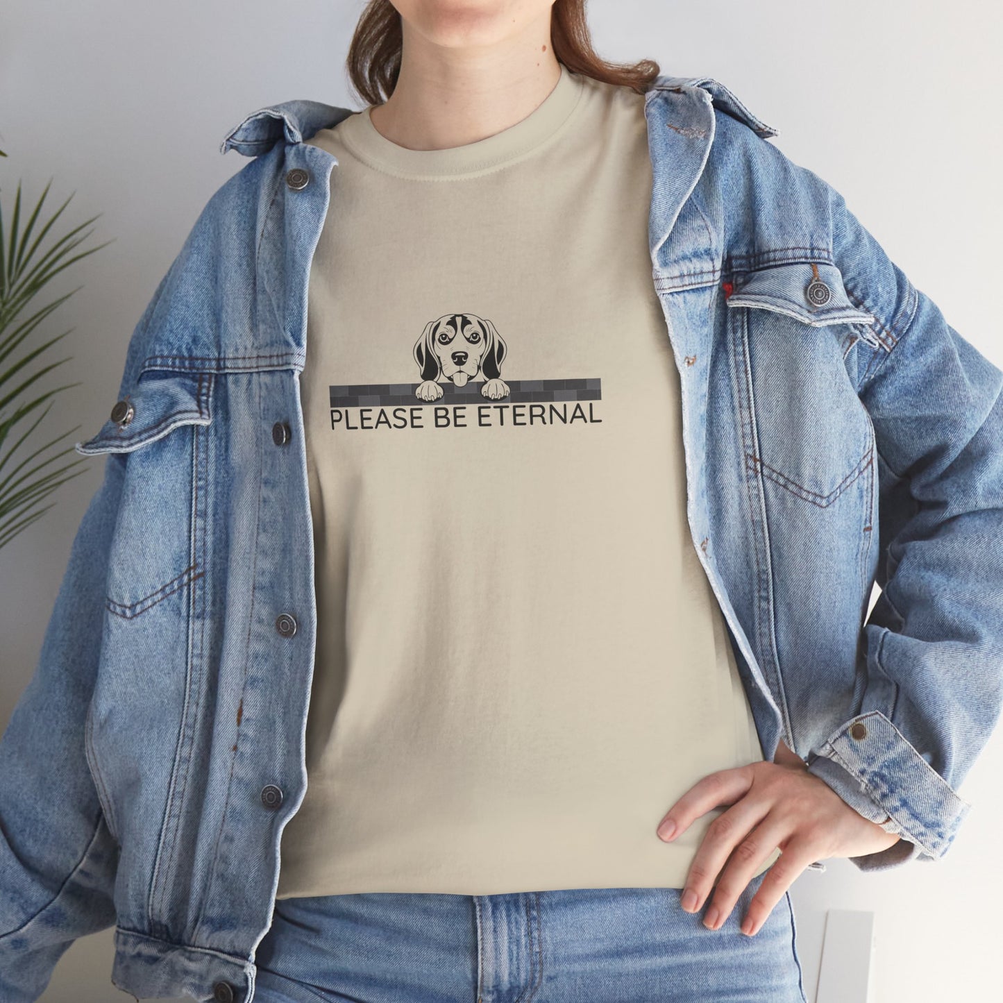 Unisex Heavy Cotton Tee, Eternal Beagle
