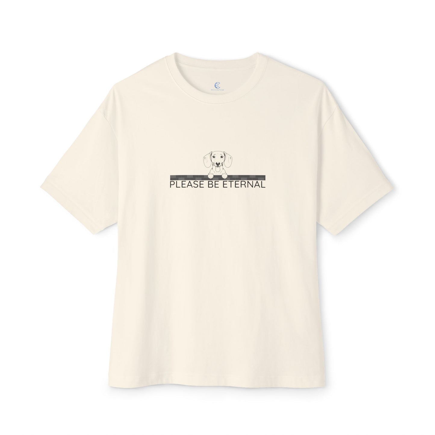 Unisex Oversized Boxy Tee, Eternal Dachshund