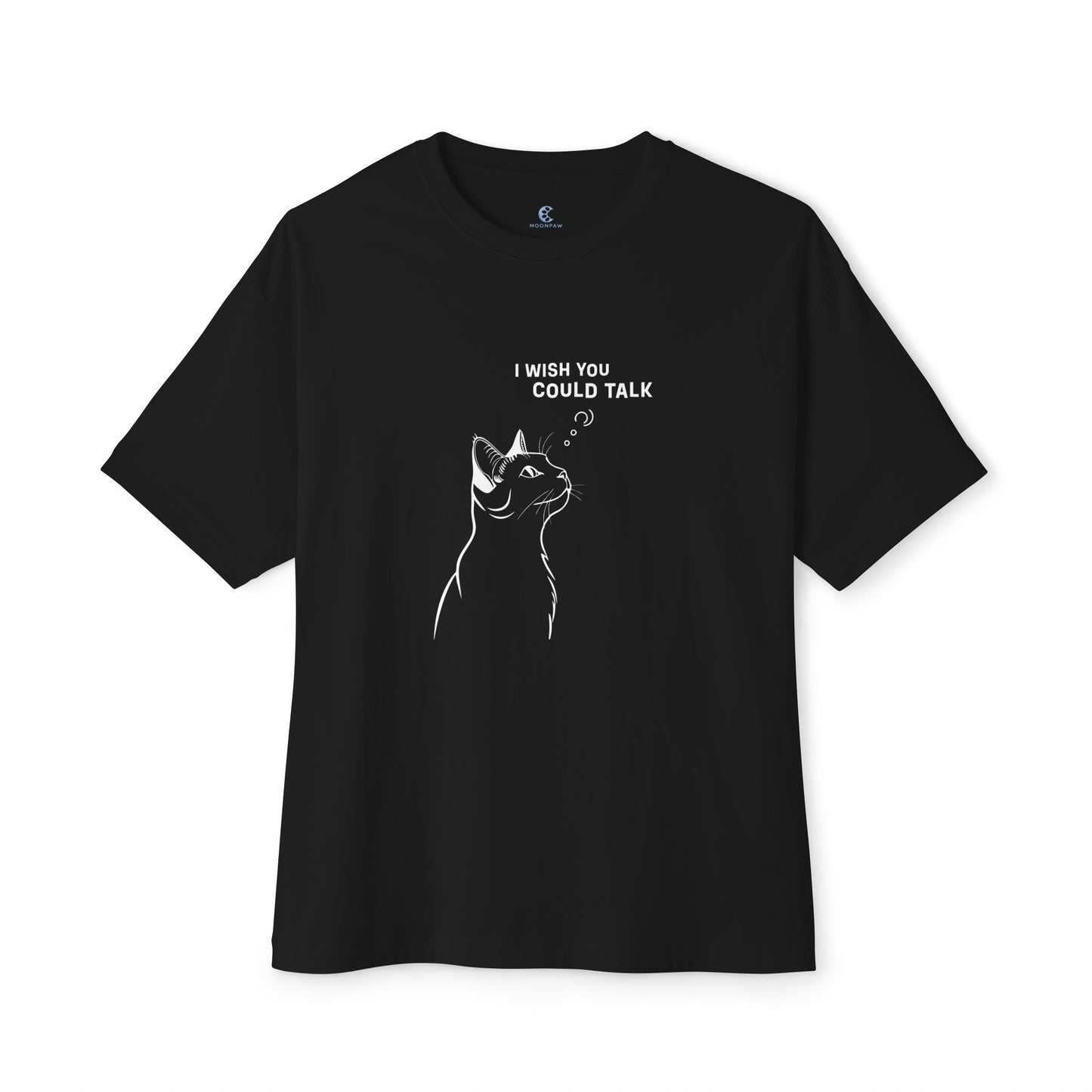Unisex Oversized Boxy Tee, Cat Wish
