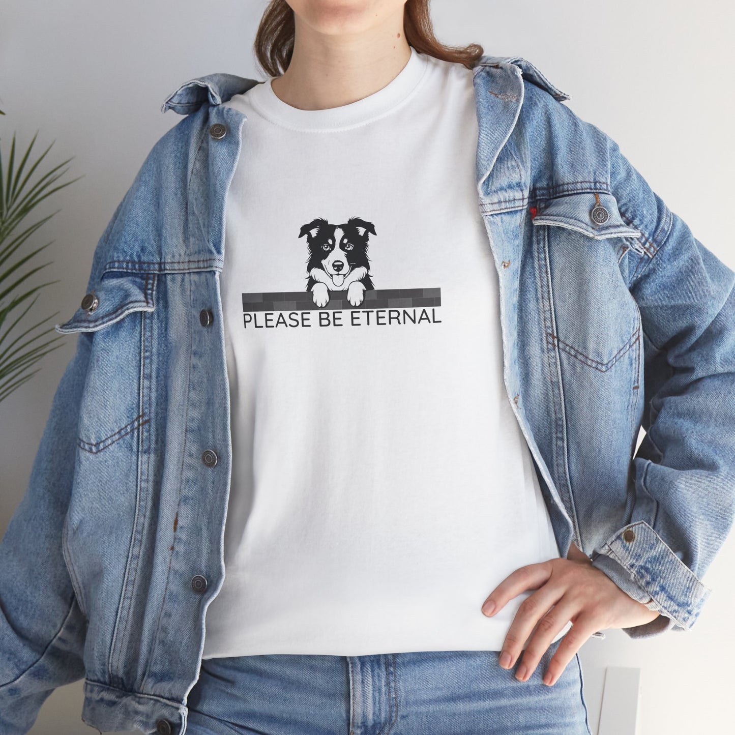 Unisex Heavy Cotton Tee, Eternal Collie