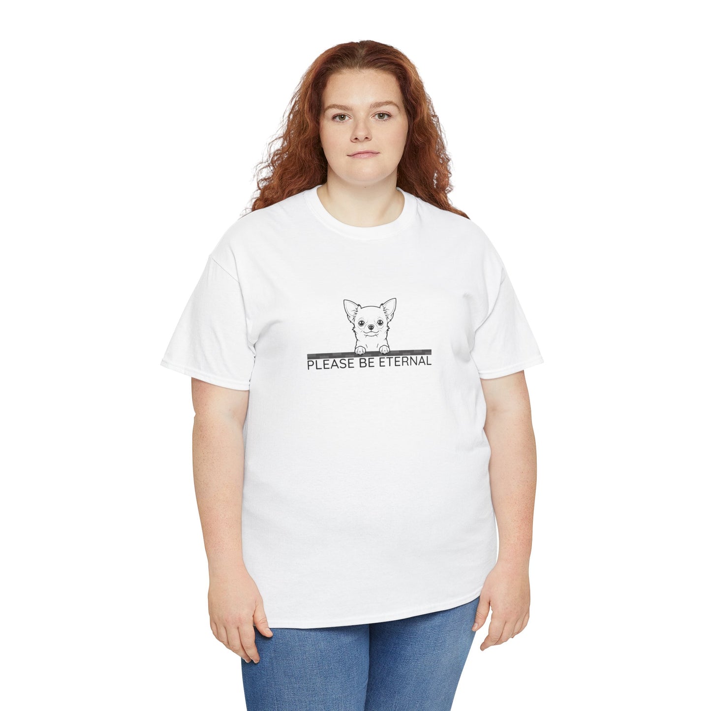 Unisex Heavy Cotton Tee, Eternal Chihuahua