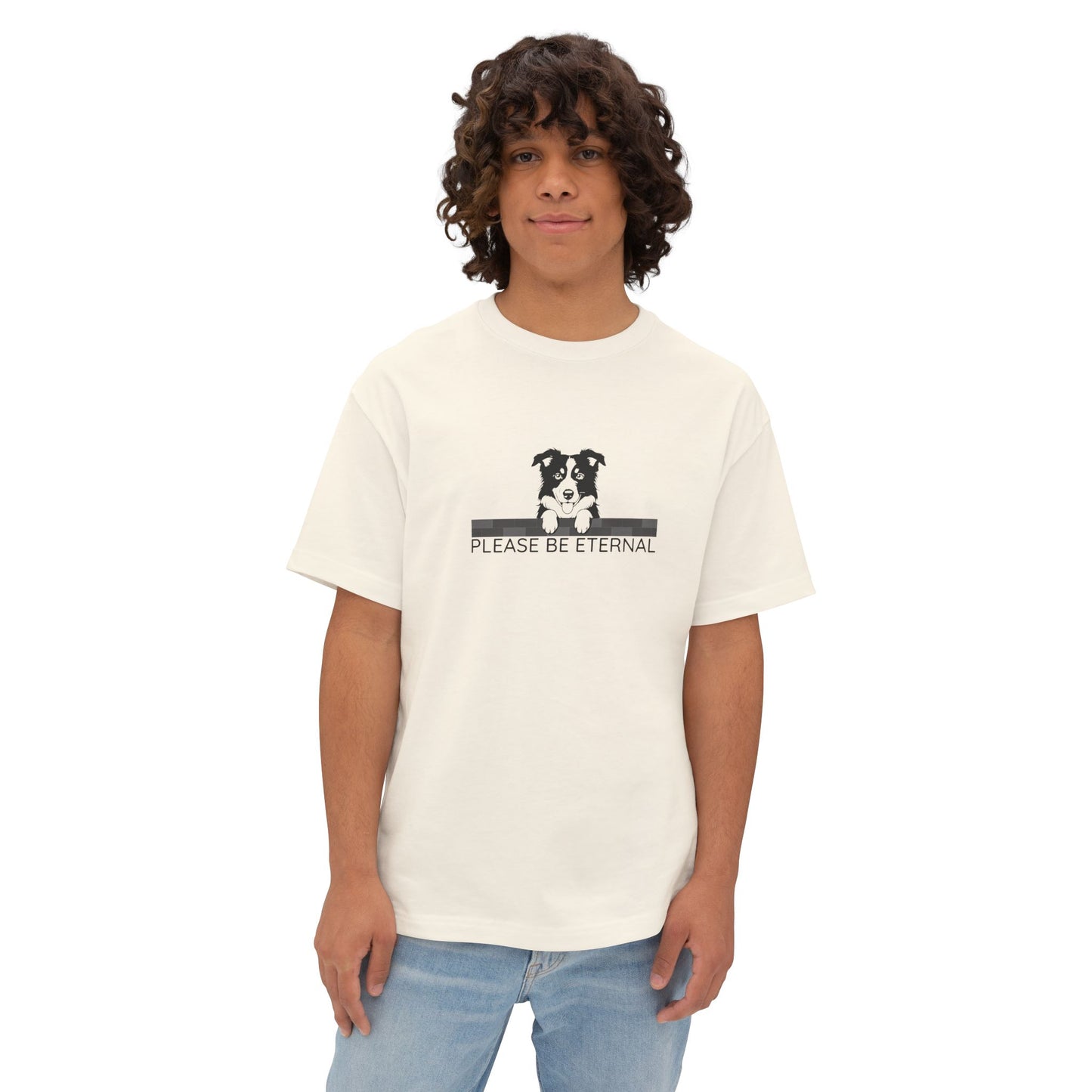 Unisex Oversized Boxy Tee, Eternal Collie