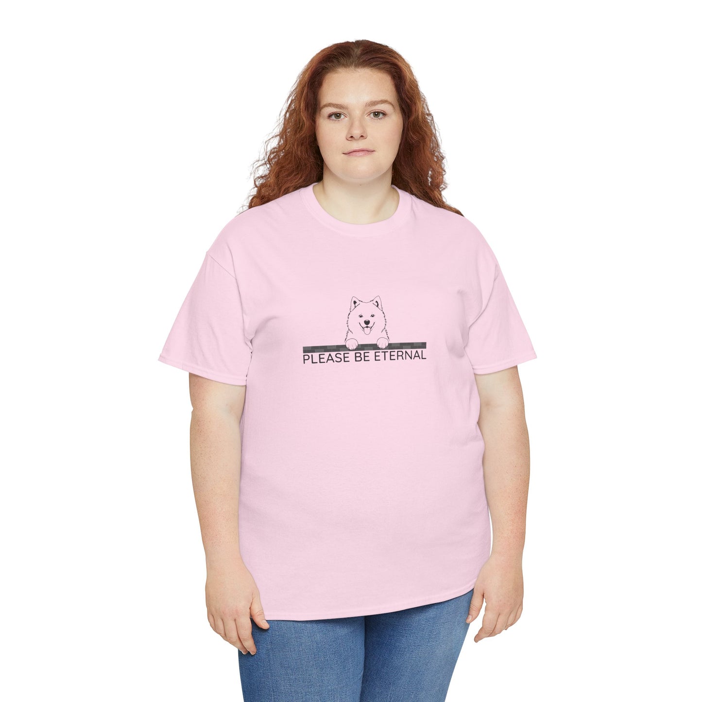 Unisex Heavy Cotton Tee, Eternal Samoyed