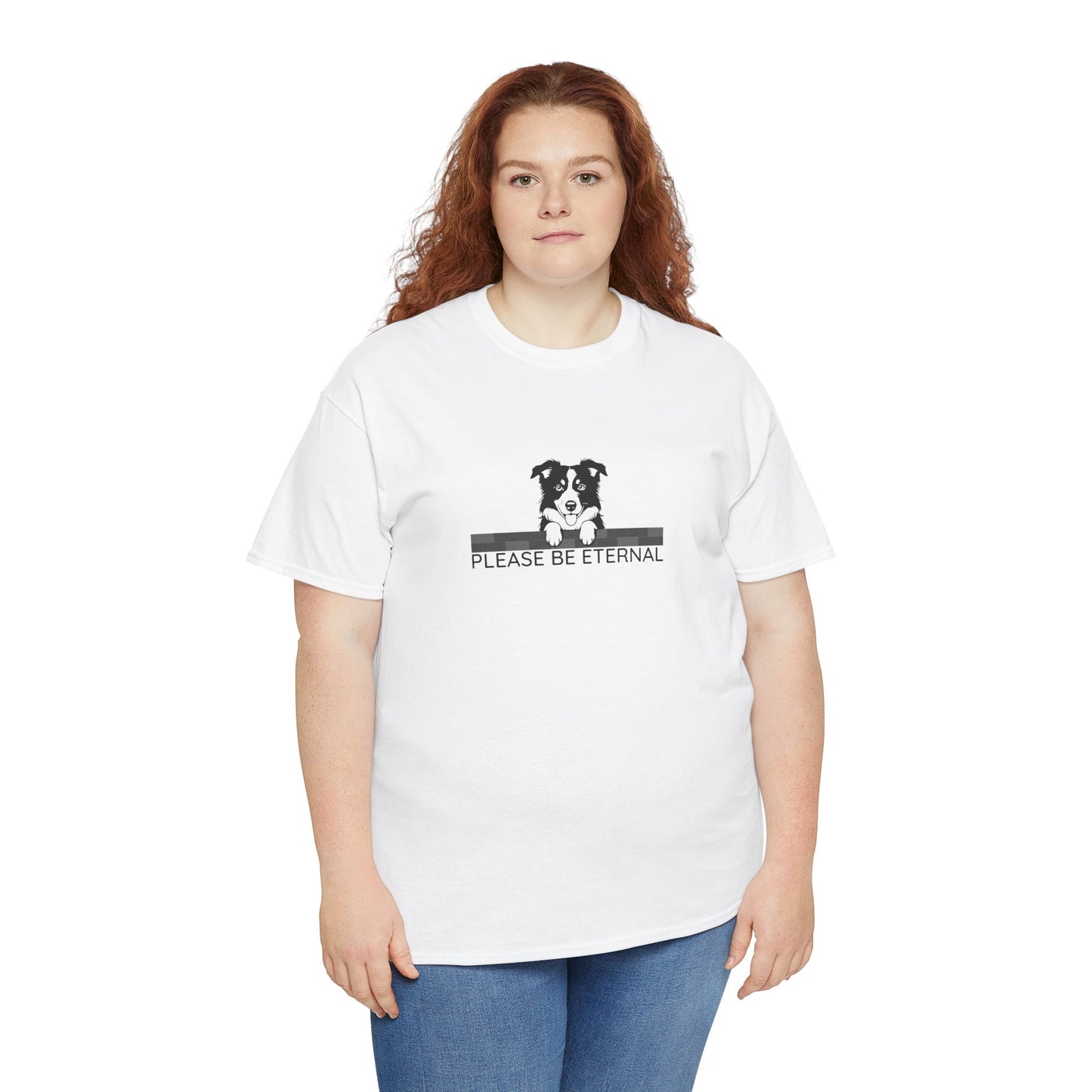 Unisex Heavy Cotton Tee, Eternal Collie