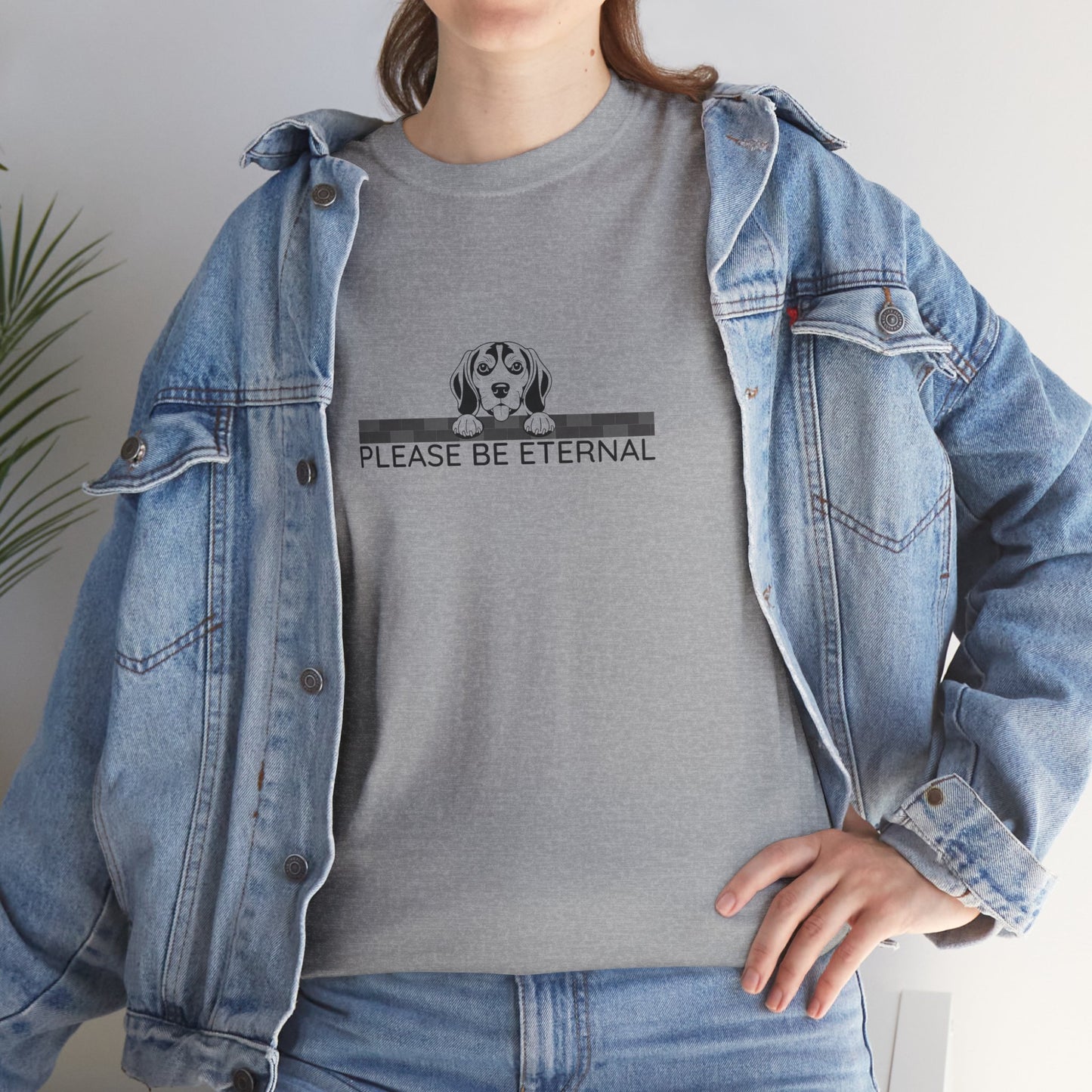 Unisex Heavy Cotton Tee, Eternal Beagle