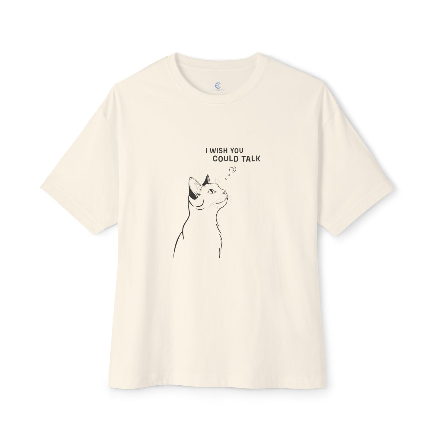 Unisex Oversized Boxy Tee, Cat Wish