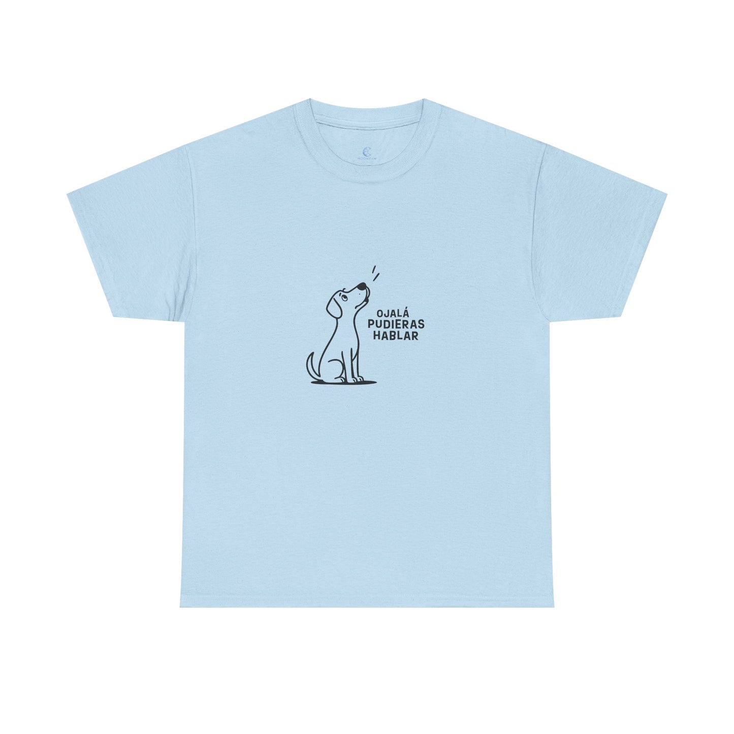 Unisex Heavy Cotton Tee, Toon Dog Wish, Spanish