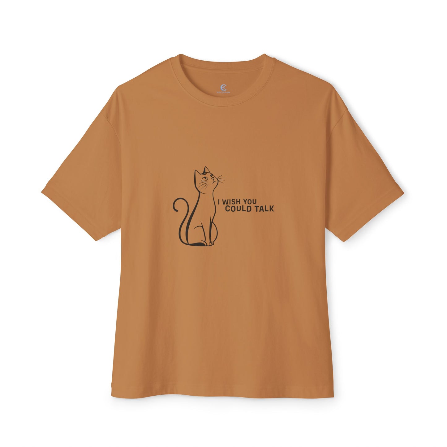 Unisex Oversized Boxy Tee, Toon Cat Wish