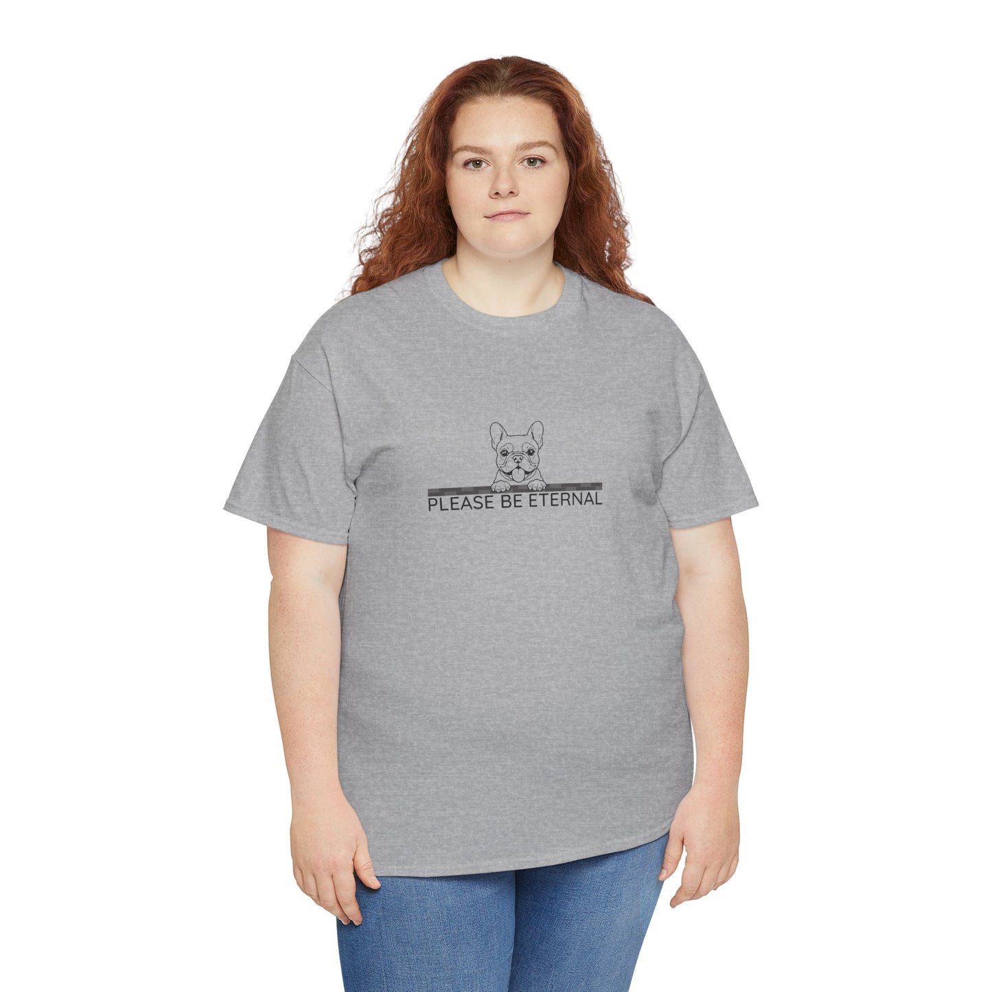 Unisex Heavy Cotton Tee, Eternal French Bulldog