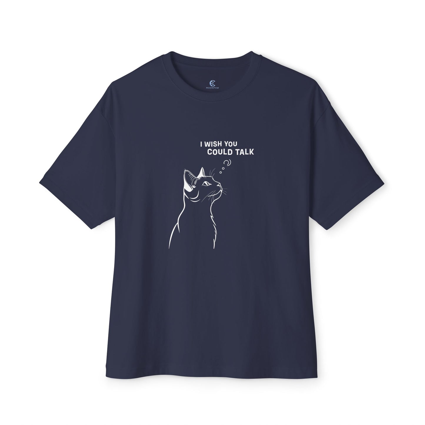 Unisex Oversized Boxy Tee, Cat Wish