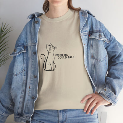 Unisex Heavy Cotton Tee, Toon Cat Wish