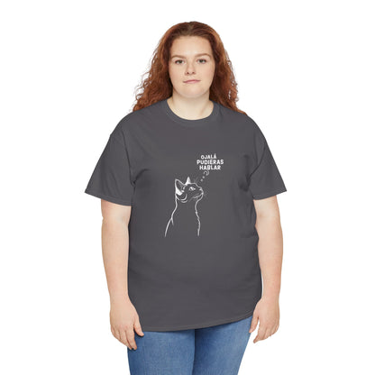 Unisex Heavy Cotton Tee, Cat Wish, Spanish