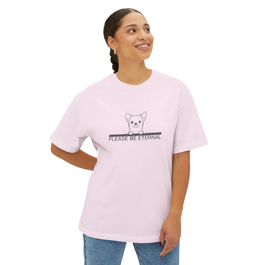 Unisex Oversized Boxy Tee, Eternal Chihuahua