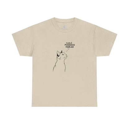 Unisex Heavy Cotton Tee, Cat Wish, Spanish