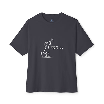 Unisex Oversized Boxy Tee, Toon Dog Wish