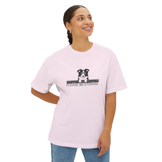 Unisex Oversized Boxy Tee, Eternal Collie