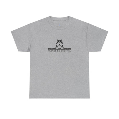 Unisex Heavy Cotton Tee, Eternal Husky