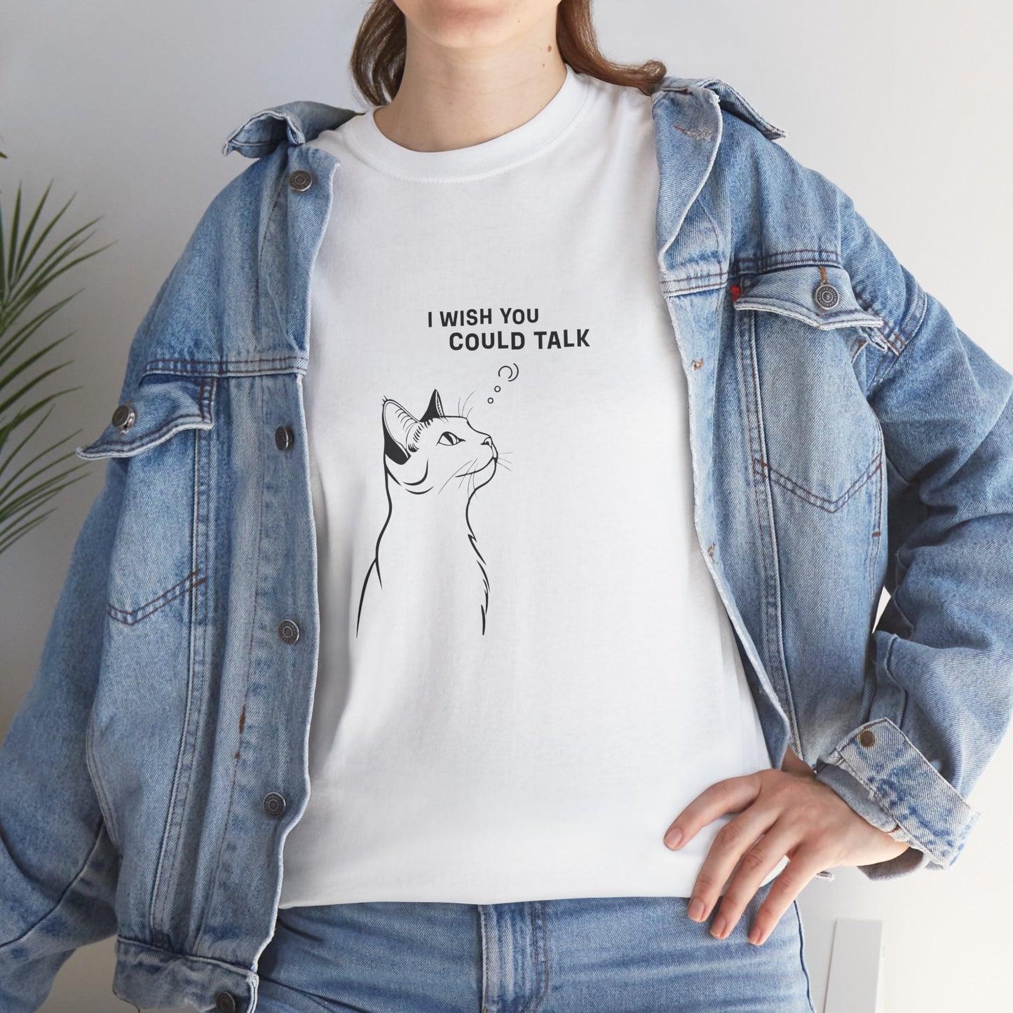 Unisex Heavy Cotton Tee, Cat Wish