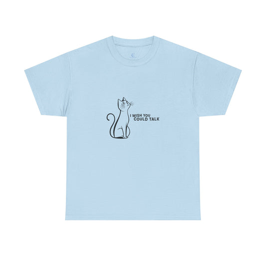 Unisex Heavy Cotton Tee, Toon Cat Wish