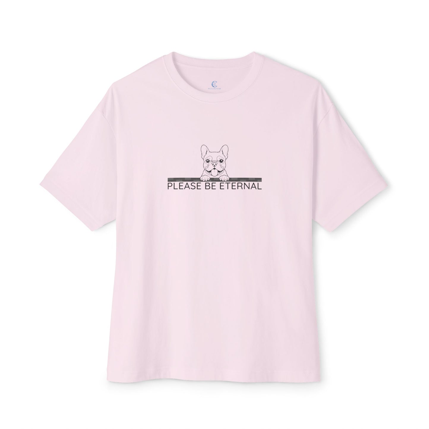 Unisex Oversized Boxy Tee, Eternal French Bulldog