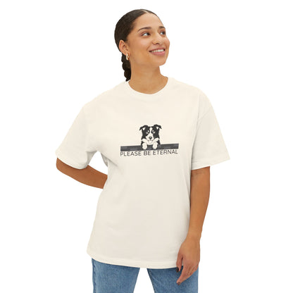 Unisex Oversized Boxy Tee, Eternal Collie