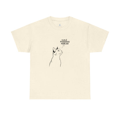 Unisex Heavy Cotton Tee, Cat Wish, Spanish
