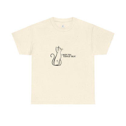 Unisex Heavy Cotton Tee, Toon Cat Wish