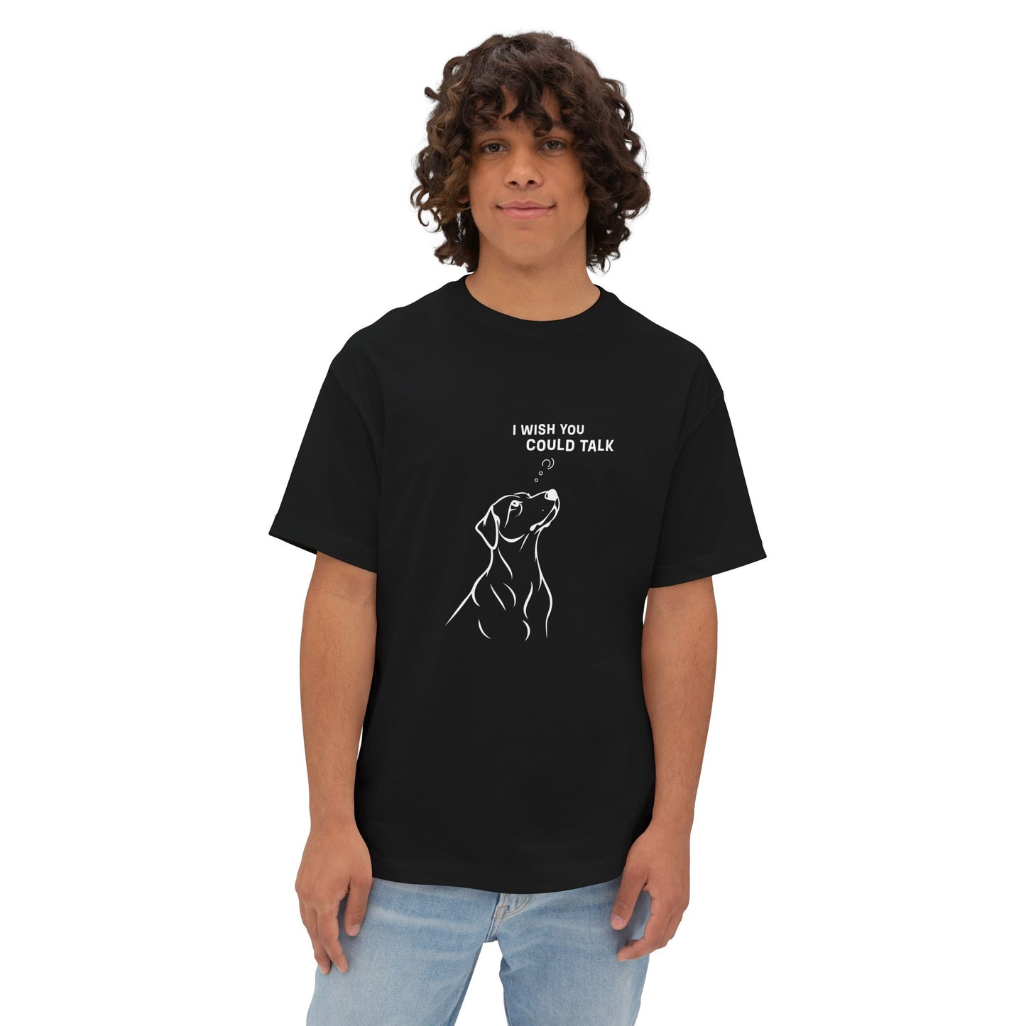 Unisex Oversized Boxy Tee, Dog Wish