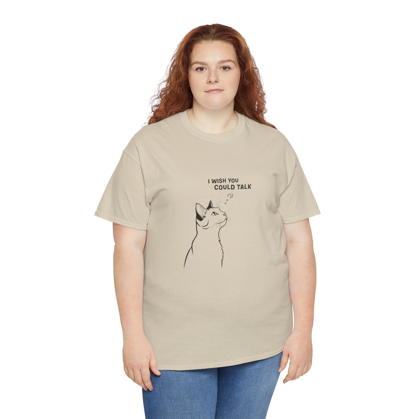 Unisex Heavy Cotton Tee, Cat Wish