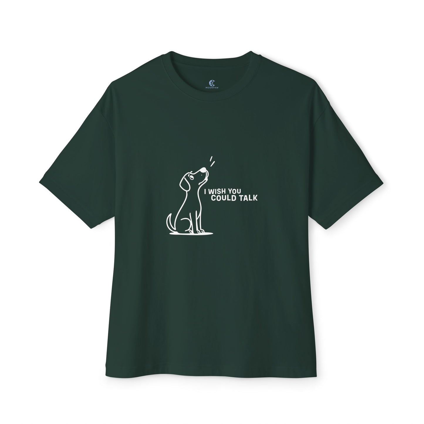 Unisex Oversized Boxy Tee, Toon Dog Wish