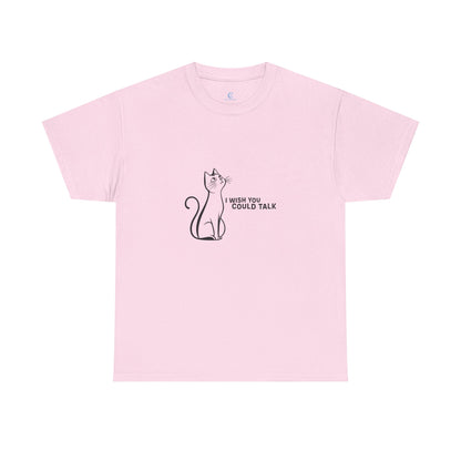 Unisex Heavy Cotton Tee, Toon Cat Wish