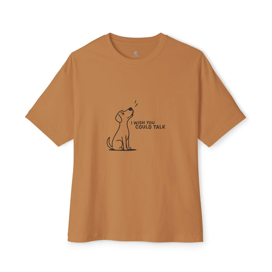 Unisex Oversized Boxy Tee, Toon Dog Wish