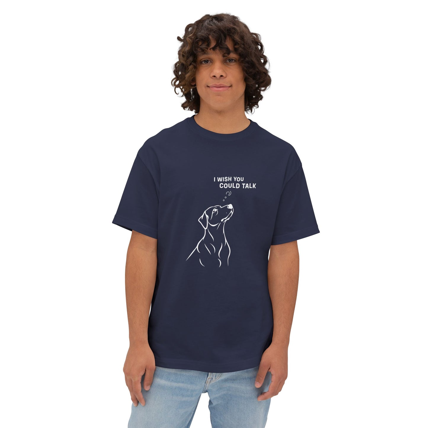 Unisex Oversized Boxy Tee, Dog Wish