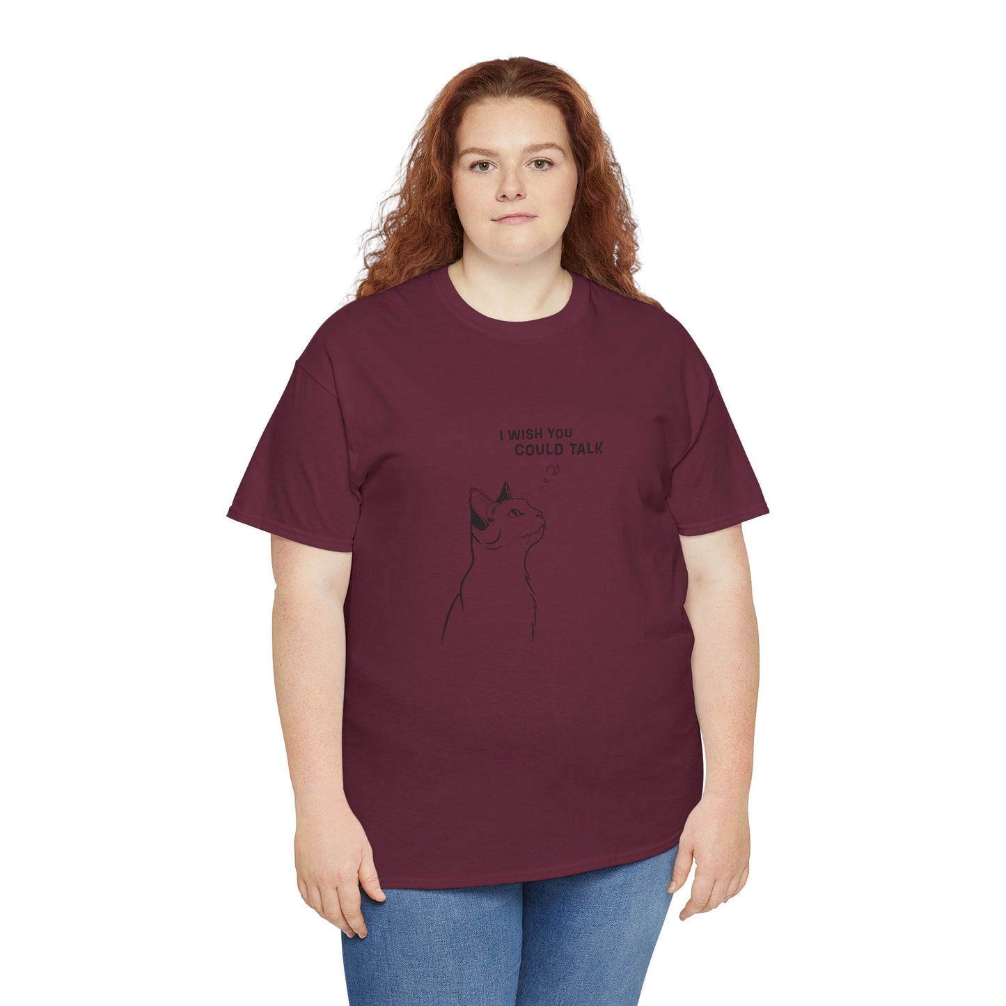 Unisex Heavy Cotton Tee, Cat Wish