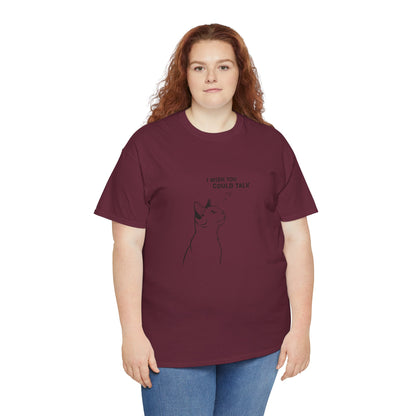 Unisex Heavy Cotton Tee, Cat Wish