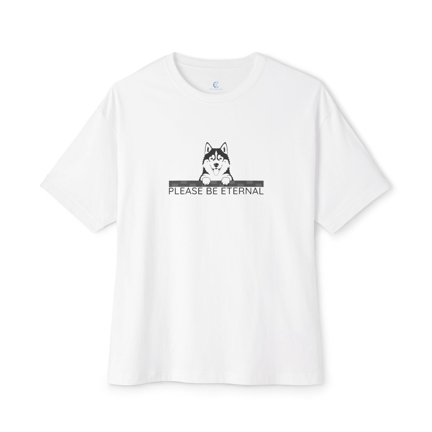 Unisex Oversized Boxy Tee, Eternal Husky