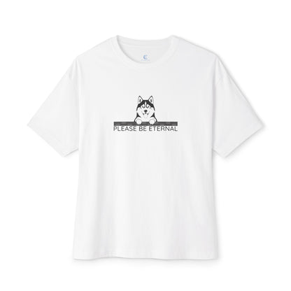 Unisex Oversized Boxy Tee, Eternal Husky