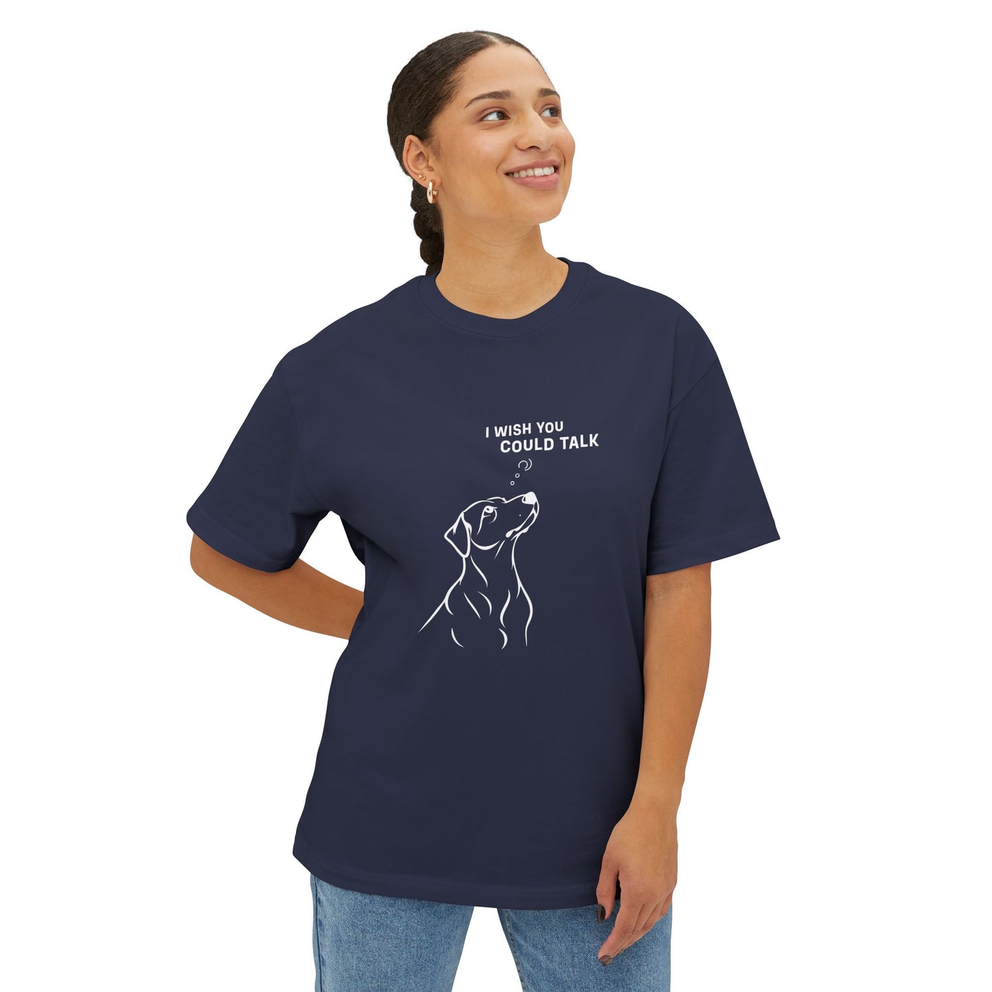 Unisex Oversized Boxy Tee, Dog Wish
