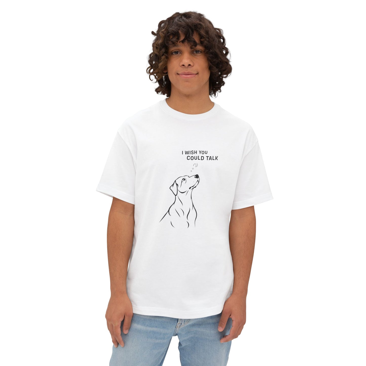 Unisex Oversized Boxy Tee, Dog Wish