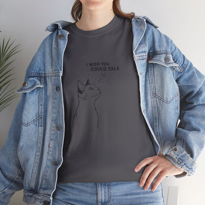 Unisex Heavy Cotton Tee, Cat Wish