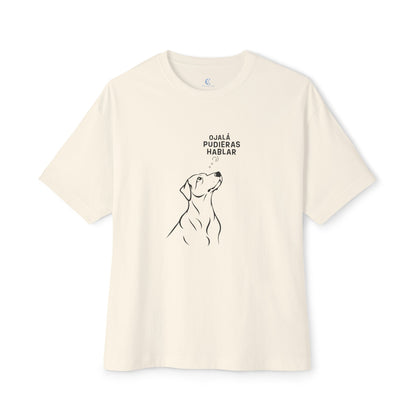 Unisex Oversized Boxy Tee, Dog Wish, Spanish