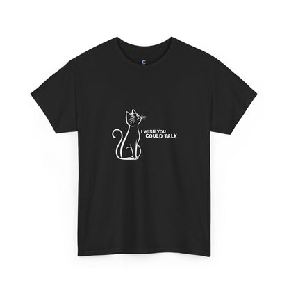 Unisex Heavy Cotton Tee, Toon Cat Wish